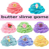 8 Pack Butter Slime Kit, with Unicorn, Animal Candy and Fruit Slime Charms Supplies, Super Soft & Non-Sticky Stress Relief Putty Toy, Ideal Gifts for Girls and Boys