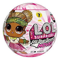 L.O.L. Surprise! All-Star Sports Moves Series 7, UNbox 8 Surprises Including a Movement Feature and Sparkly Sports-Themed Accessories – Great Gift for Kids 4+