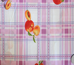 Polycotton Fabric Printed PEACH PURPLE / 60" Wide / Sold by the Yard