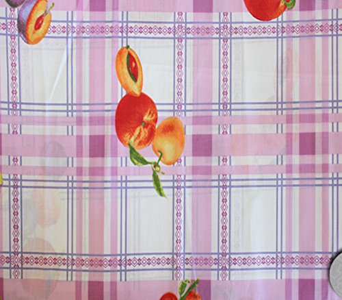 Polycotton Fabric Printed PEACH PURPLE / 60" Wide / Sold by the Yard