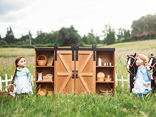 The Queen's Treasures 18 inch Doll Furniture, Officially Licensed Little House on The Prairie Doll, Clothes and Accessory Storage Trunk, Compatible