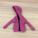 Original Doll Clothes Outfit, Hooded Coat + Sleeves Sweater, Doll Dress Up for 1/6 12inch Doll or ICY Doll- Fortune Days (Purple)