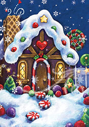 NAIMOER Christmas Diamond Painting Kits for Adults - Full Drill Sugar and Spice Diamond Painting Christmas 5D House Diamond Painting Snow Diamond Art Kits Picture Craft for Home Wall Decor 30x40cm