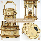 Rowood Music Box Wooden Puzzles for Adults, 3D Crafts Kits LED Gifts for Adullts Teens on Birthday/Children's Day/Valentine's Day - Victorian Lantern