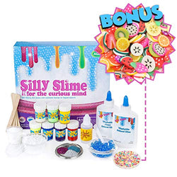 Homemade DIY Slime Kit 30 Pieces - Slime for Kids, Girls & Boys with Ingredients & Supplies for Over 10 Recipes – Make Slime at home, How to Make Slime Glow in the Dark, Glitter Slime, Crunchy Slime