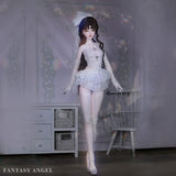 AN-LOKLIK 1/3 Bjd Elegant Confident Lady White Lace Wedding Dress Resin Art Toy Ball Jointed SD Dolls