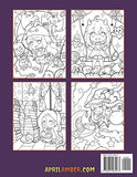 Chibi Girls Halloween Coloring Book: For Kids and Adults with Candy Cute Anime Kawaii Girls Set In Fun Spooky Halloween Manga Scenes