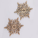 ORYOUGO Wood Snowflakes Shaped Hanging Embellishments Ornaments, Craft Star Heart Shape Slices Wood