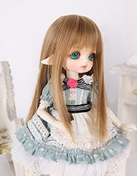 (14cm) 1/8 BJD Doll SD Fur Wig Dollfie / Flaxen Long Hair / GA07