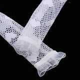 Baoblaze 1/6 Pretty Lace Socks Stockings for BJD Blythe Dolls Clothes Accessories White Black for Choice - White
