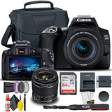 Canon EOS 250D / Rebel SL3 DSLR Camera with 18-55mm Lens (Black) + Creative Filter Set, EOS Camera Bag + Sandisk Ultra 64GB Card + 6AVE Electronics Cleaning Set, and More (International Model)