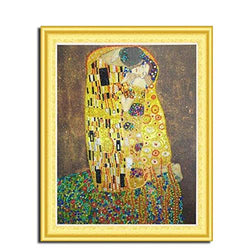 MTinHD 5D Diamond Painting Kits for Adults Rhinestone Painting Kits for Home Decor, Klimt's Kiss