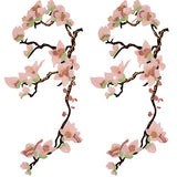 TWO Very Big Flower Leaf Vines Embroidery Applique Patch, Plum Blossom,Fabric Flower Motifs, Craft,