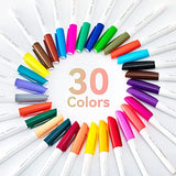 Ohuhu Alcohol Markers, Double Tipped Art Marker Set for Kids Adults + Assorted Color Permanent Markers Ohuhu: Fine Point 30 Colors Permanent Marker Set