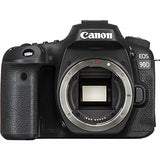 Canon EOS 90D DSLR Camera (Body Only) (3616C002) + Canon EF 50mm Lens + 64GB Card + Case + Filter Kit + Corel Photo Software + 2 x LPE6 Battery + Charger + Card Reader + More (Renewed)