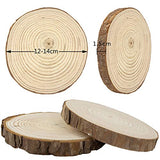 CEWOR 5pcs 4.7"-5.5" Pure Natural Unfinished Wood Slices DIY Handmade Wedding Craft Ornaments