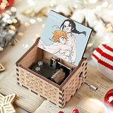 JYPLKCMT The Promised Neverland Gifts for Anime Fans | The Promised Neverland Wooden Hank Crank Music Box | Play Isabella's Lullaby Song