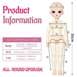 HappySpot BJD Dolls 1/6 Ball Jointed Doll 11.8" Pretty Smart Dolls Articulated Doll DIY Toys with Full Set Including Wig,3D Eyes,Makeup,Clothes,Shoes Best Birthday Gift for Girls Kids Children (Nika)