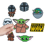 8 Pieces Mandalorian Diamond Painting Stickers Kits for Kids,DIY 5D Baby Yoda Grogu Diamond Art Mosaic Stickers by Numbers Kits for Children,Boys and Girls