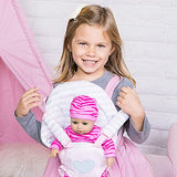 Adora Playtime Baby Doll 13" Tiger Bright - Medium Skin Tone, Hazel Green Open/Close Eyes, Comes with A Baby Bottle