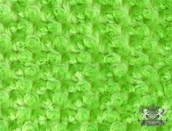 Minky Rosebud LIME Fabric By the Yard