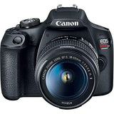 Canon EOS Rebel T7 DSLR Camera with 18-55mm Lens (2727C002) + EF-S 55-250mm Lens + 64GB Memory Card + Case + Corel Photo Software + LPE10 Battery + Card Reader + Deluxe Cleaning Set + More (Renewed)