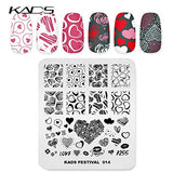 KADS Nail Art Image Stamping Plates Valentine's Day Love Heart DIY Manicure Template Image Plate for Nail (FE014)