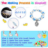 YOFUN Make Your Own Unicorn Clay Jewelry - Unicorn Craft Kits for Girls, Jewelry Making Kits for Children, Arts and Crafts for Kids Ages 8-12 and Up, Makes Tons of Unicorn Bracelets and Necklaces