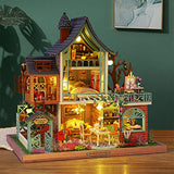DIY Dollhouse Miniature Kit with Furniture, 3D Wooden Miniature House , 1:24 Scale Miniature Dolls House Kit ES02