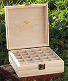 Plant Therapy Wooden Essential Oil Box - Holds 25 Bottles Size 5-15 mL