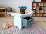 Miniature Modern Night Table. Dollhouse Furniture 3D Printed in 1/8, 1:6 scale.