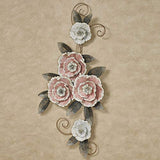 Touch of Class Handpainted Bohemian Blossoms Metal Floral Wall Art - Pink - Flower Style Sculpture