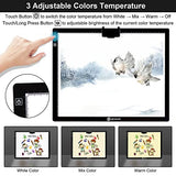QENSPE Wireless A3 Light Pad for Diamond Painting, Rechargeable LED Tracing Light Box, 6-Level Dimmable Diamond Art Light Board, A3 Light Pad with Built-in Stand Diamond Painting Accessories Tools