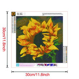 Eiflow 5D Diamond Painting Kits for Adults Full Drill DIY Round Embroidery Art Kits Paint with Diamonds Wall Decor - Sunflower(30x30cm/12x12in)