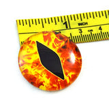 30mm Glass Eye Single Fiery Glass Eye of Dragon or Cat for Taxidermy Sculptures or Jewelry Making