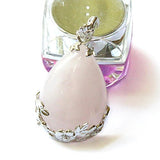 SBParts Cute Pendants, Pretty Flower Wrap Light PinkTeardrop Bead Jewelry Necklace Pendant