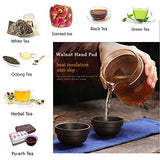Travel Tea Sets Chinese Kung Fu Ceramic Teapot Portable Handmade Purple Clay Teapot Teacups All in One Gift Bag for Adults (Purple Clay Tea Sets 3)