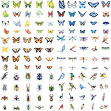 Kenkio 240 Pieces Butterfly Dragonfly Birds Insects Stickers Set Waterproof Transparent Decorative Decals for Laptop Luggage Skateboard Phone Cases Water Bottles Scrapbook DIY Crafts Album Bullet Journal Planner