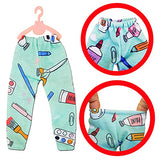 EumbHoa Dolls Pajamas Clothes and Accessories, Bedtime Playset, Fashion Dresses, Clothing, Skirts, Pets, Bed, Toothbrush Set for Barbie and Chelsea, for Kids Age 3 to 7