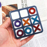 ORNOOU 2 Pack Board Game Resin Molds XO Fun Family Games Silicone Epoxy Resin Casting Mold for DIY Craft