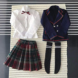 Kuafu 1/4 BJD SD Doll Clothing School Uniform Dress Set for Girls Lady(only Clothes)