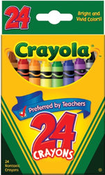 Crayola Binney & Smith (R) Standard Crayon Set, Tuck-Box, Assorted Colors, Box Of 24in.