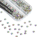 4492 Pieces Nail Art Rhinestones Crystal Flatback Multi-color Rhinestones for Nails with Rhinestone Picker Pick Up Tweezers Clothes diamond (Colorful)
