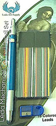 Leda Mechanical Colored Pencil set with two cases of colored lead and sharpener for drawing and