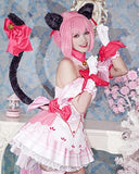 Miccostumes x akuoart Womens Mew Mew Cosplay Costume Puffy Dress with Flounce Tail Ears (Small, Pink)