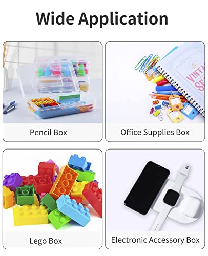 3 Pack Pencil Box, Sooez Pencil Box for Kids, Plastic School