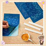 6 Pcs Clay Earring Making Kit, 3 Clay Texture Rollers, 3 Silk Screen Stencils for Polymer Clay, Polymer Clay Tools, 5.1" Clay Twig Rollers, 4 x 6 Inch Reusable Stencil for Clay Earrings Jewelry Making