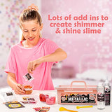 Original Stationery Mini Metallic Shimmery Shine Slime Kit for Girls, Make Metalic Rose Gold Slime, All The Ingredients You'll Need in This Slime Kit in a Box for Girls Age 10-12 Gift Ideas