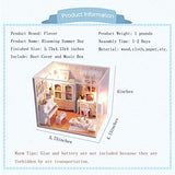 Flever Dollhouse Miniature DIY House Kit Creative Room With Furniture and Cover for Romantic Artwork Gift (Blooming Summer Day)