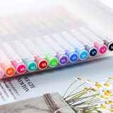 Premium MUJI Style Gel Ink Ball Point Pen [0.5mm] for Office School Stationery Supply (12PCS Colorful)